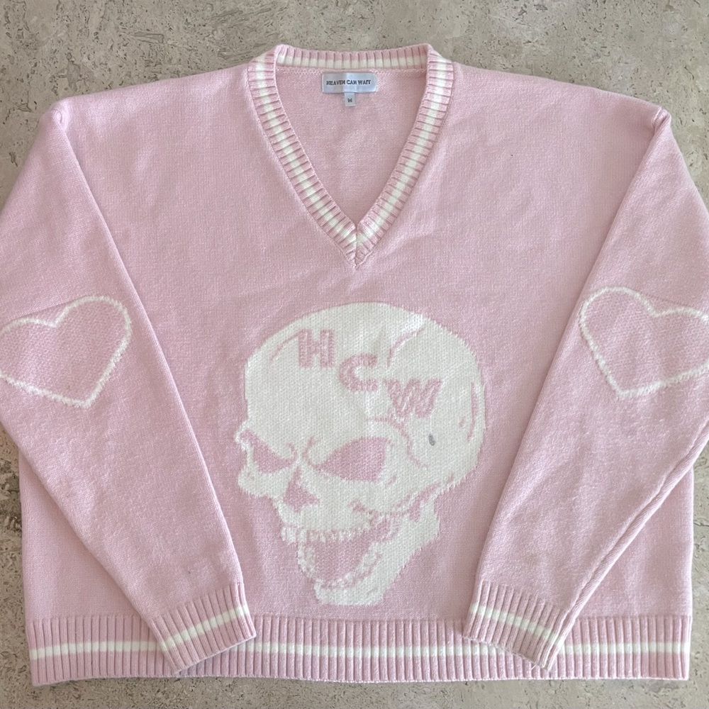 Heaven Can Wait Skyfall Oversized Skull Sweater